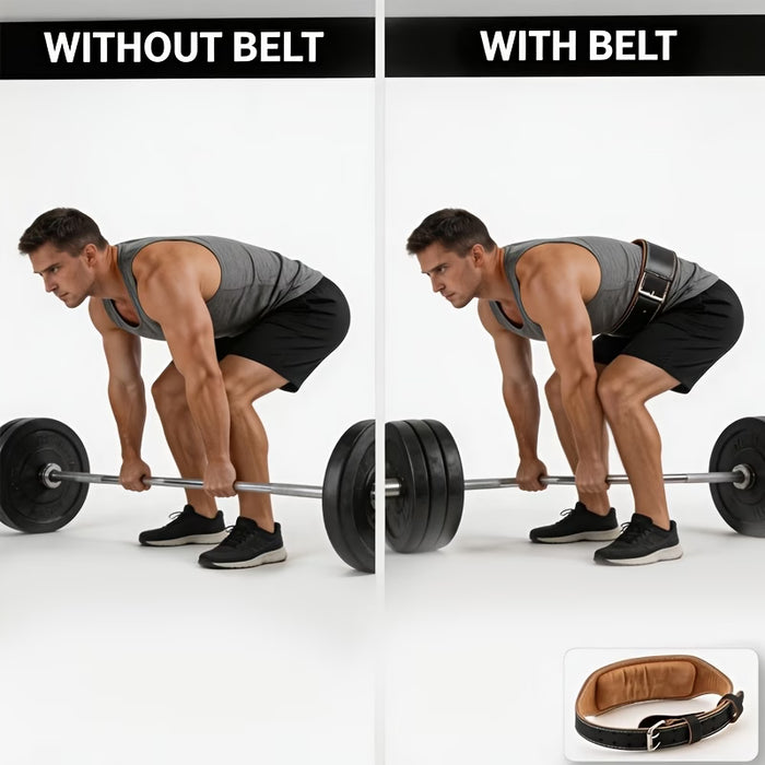 Cinturón de levantamiento de pesas de PU de fitness ajustable multiaforo para hombre y mujer