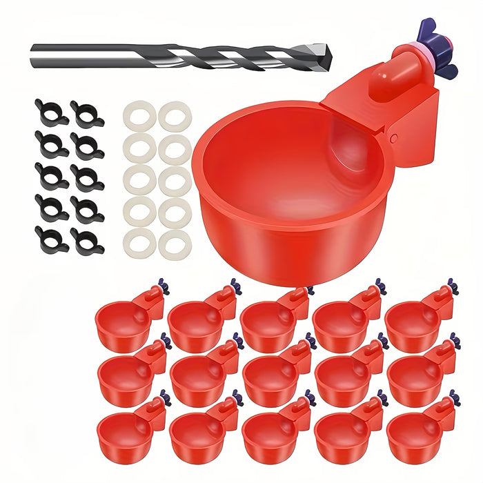Juego de 18 piezas de bebederos automáticos para aves de corral