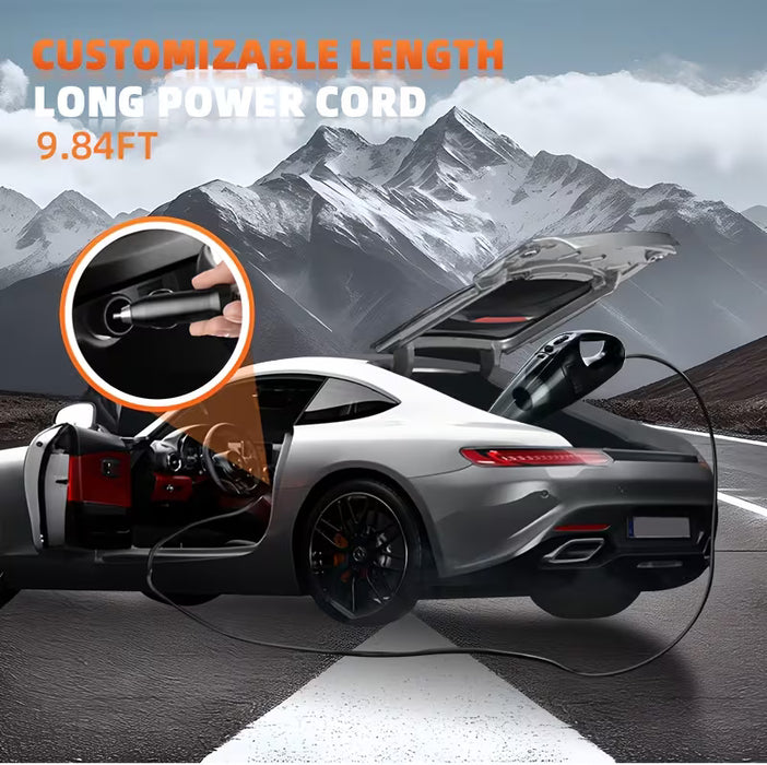 Aspiradora Portátil Mini de Mano con Cable para Autos y RV - Succión Húmeda/Seca, Bajo Voltaje