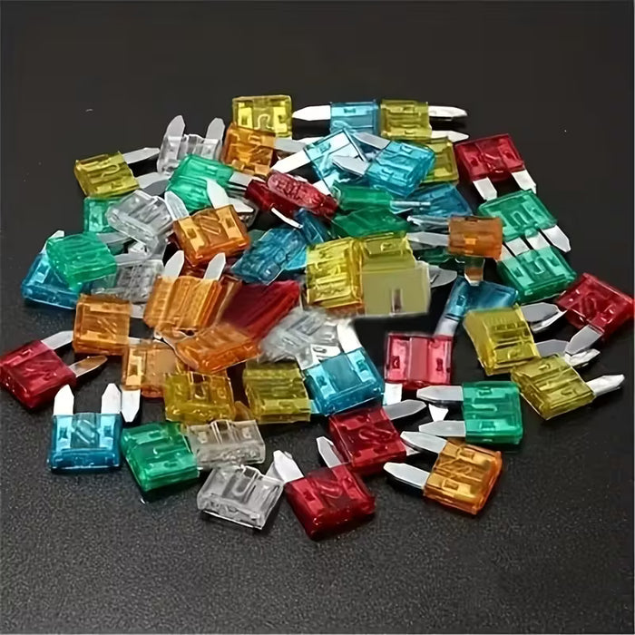 60 piezas de fusibles tipo blade en bolsa, fusibles para auto, tamaño pequeño