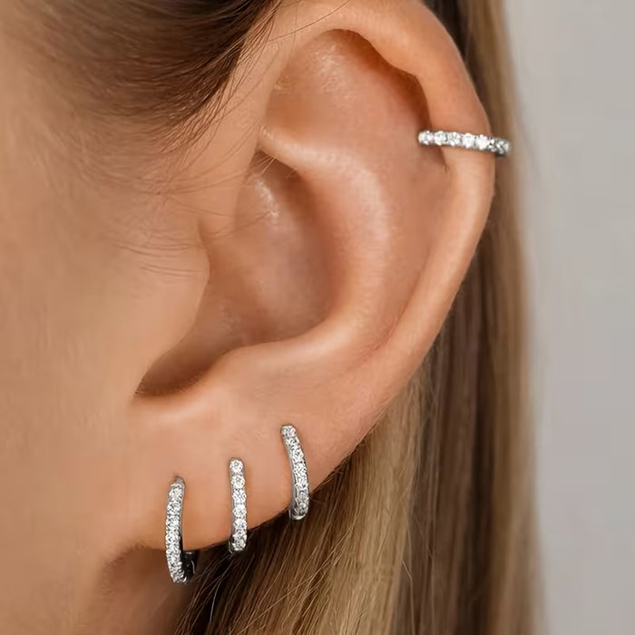 Set de 8 piezas de moda y fácil de usar, con circonita de cobre exquisita