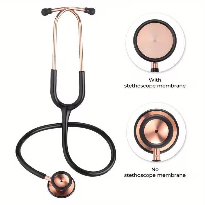 Estetoscopio Chapado de Un Solo Lado con Tubo TVC para Médicos y Enfermeras-UE