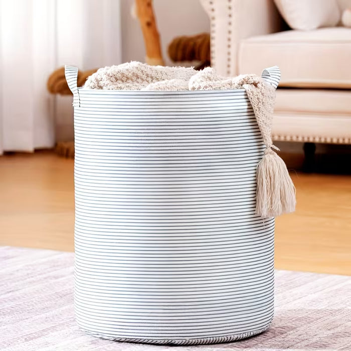 1 cesta de almacenamiento plegable clásica, cesta de ropa sucia para baño y dormitorio