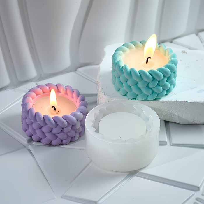 Molde de resina para velas de cuerda de cáñamo cilíndrico