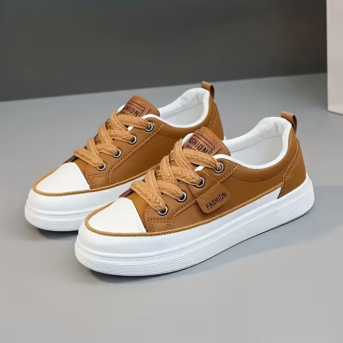 Zapatillas ligeras con cordones y parte superior baja para mujer