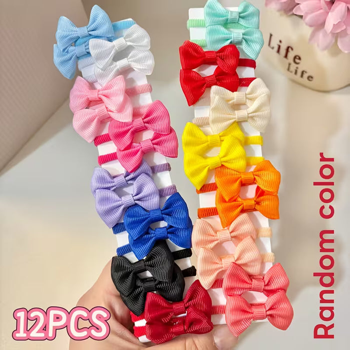 Juego de 10 lazos para el pelo de colores aleatorios, bandas suaves y elásticas