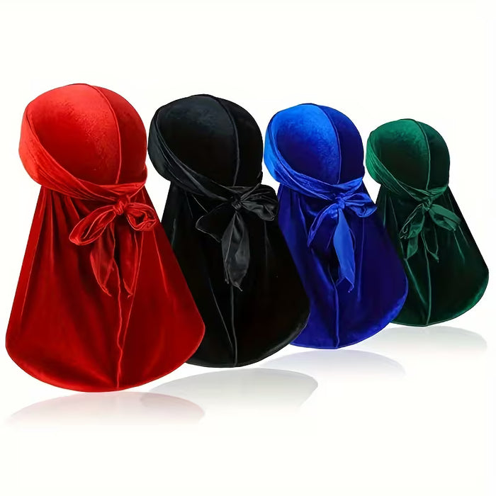 Durag de terciopelo de cola larga
