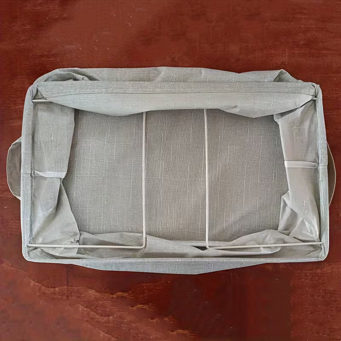 2pcs Caja de almacenamiento de tela marco de acero grueso