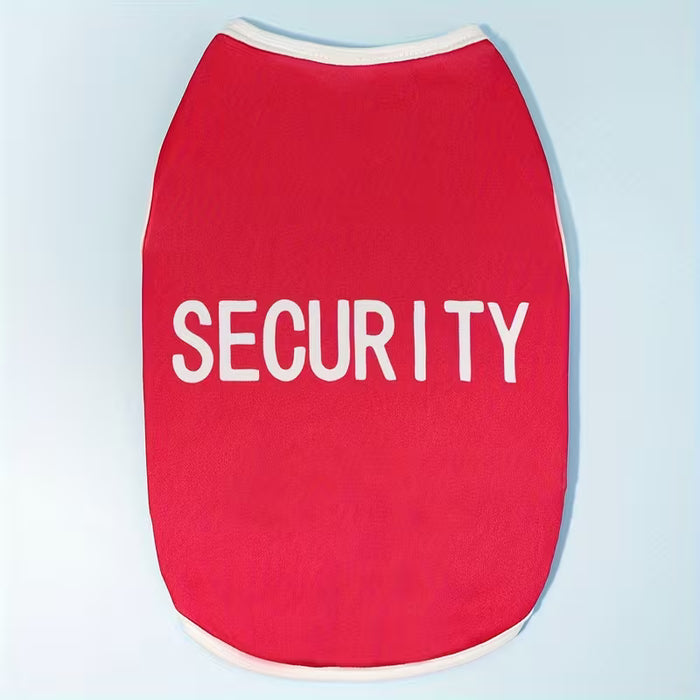 Ropa De Verano Para Mascotas - Camiseta De Seguridad Para Perros Con Impresión De Letras