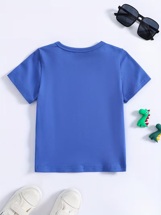 Camiseta de verano de manga corta para niños con un lindo estampado de oso