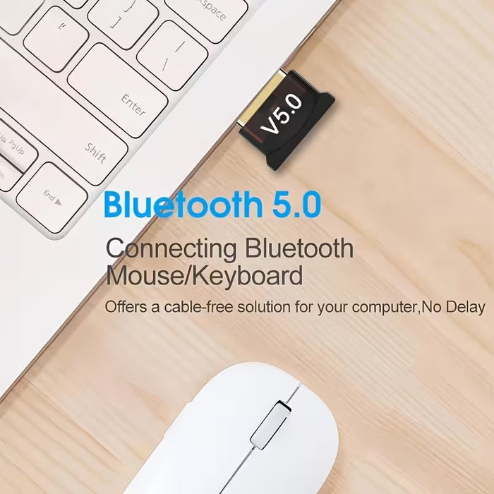 Adaptador Inalámbrico USB 5.0 para Ordenador, Transmisor de Audio para Escritorio y Portátil