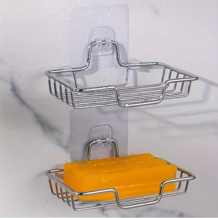 6 pcs Soportes de Estante Adhesivos para Pared sin Taladro, Instalación Sin Daños, Fácil Montaje para Cocina y Baño
