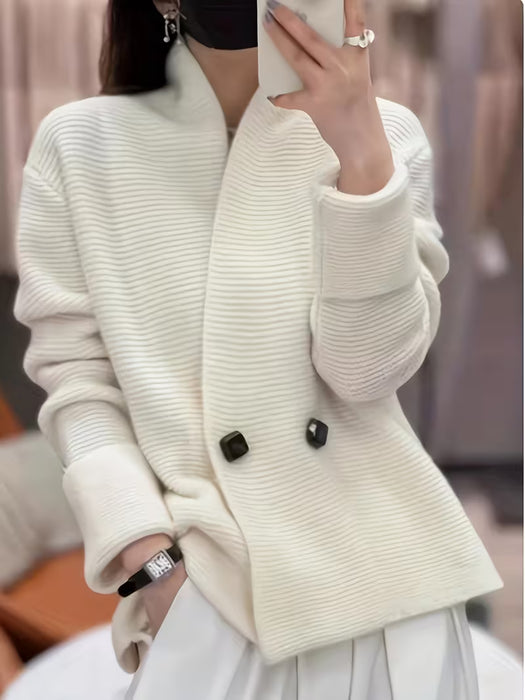 Cardigán de Nuevo Estilo, Botón Único Moderno, Inspiración Occidental, Versátil y a la Moda