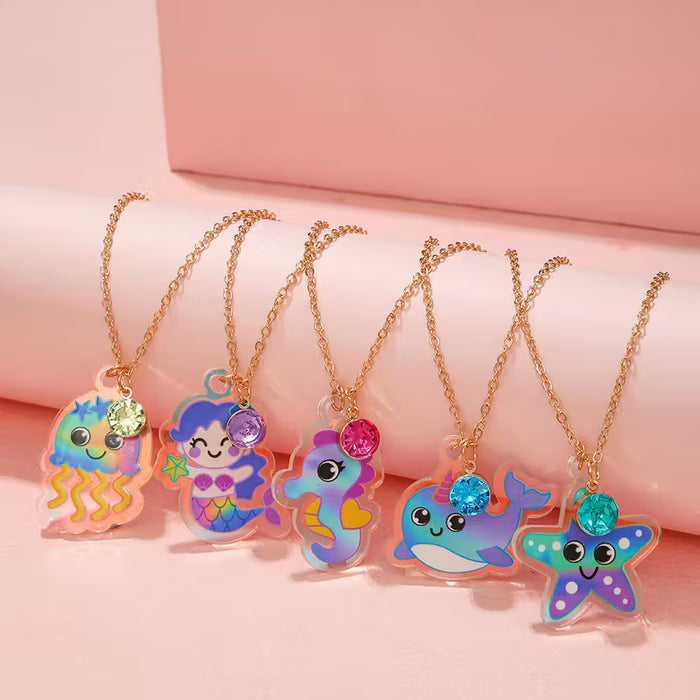 Juego de 5 Collares con Colgantes de Animales Marinos S' Cute