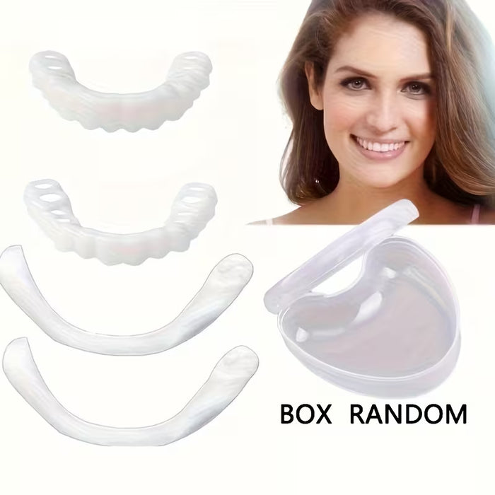 4 Pares de Dientes Superiores, Inferiores + 4 Encías Dentales para Dientes Imperfectos