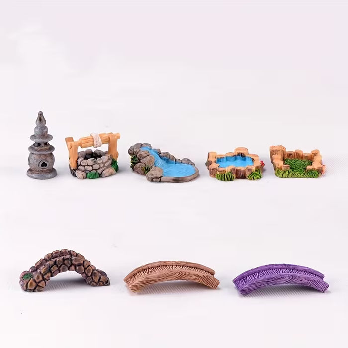Juego de 4 estatuas clásicas en miniatura para jardín aleatorias