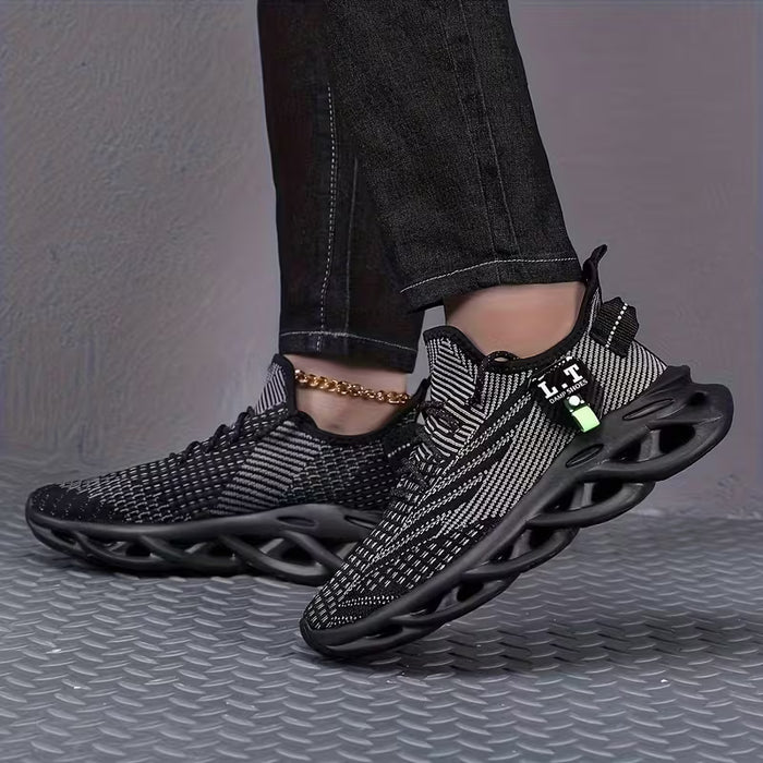 Zapatillas de running transpirables de malla para hombre - Suela suave y ligera