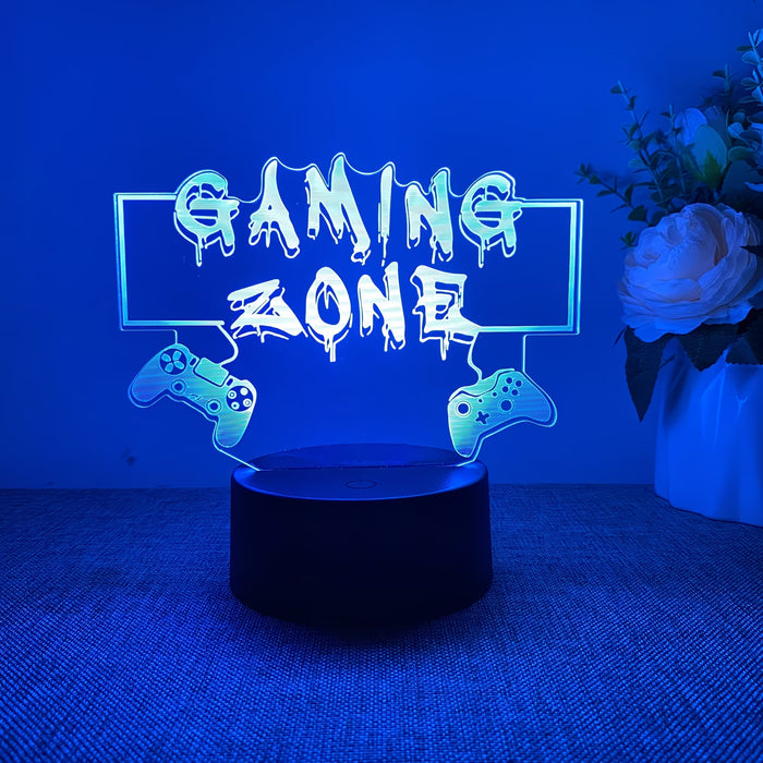 1pc Luz Nocturna 3D Creativa de zona de juego