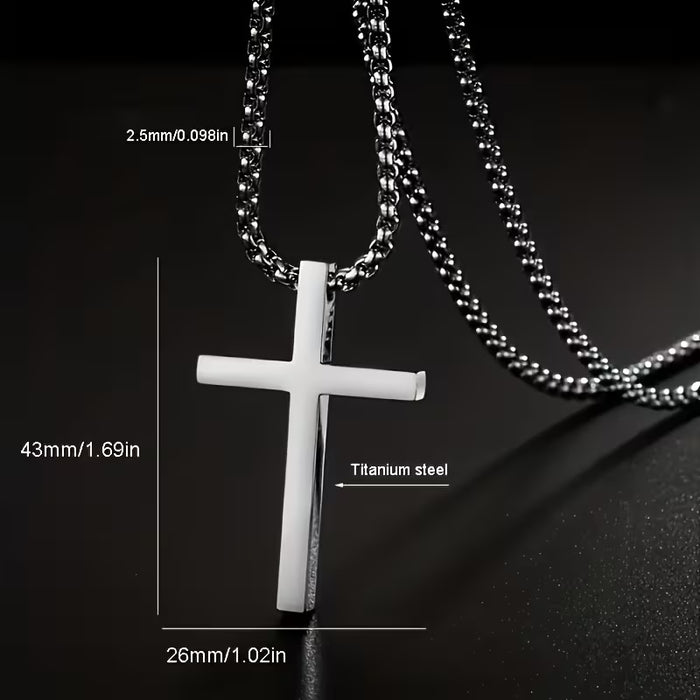Collar con Colgante de Cruz para Hombres