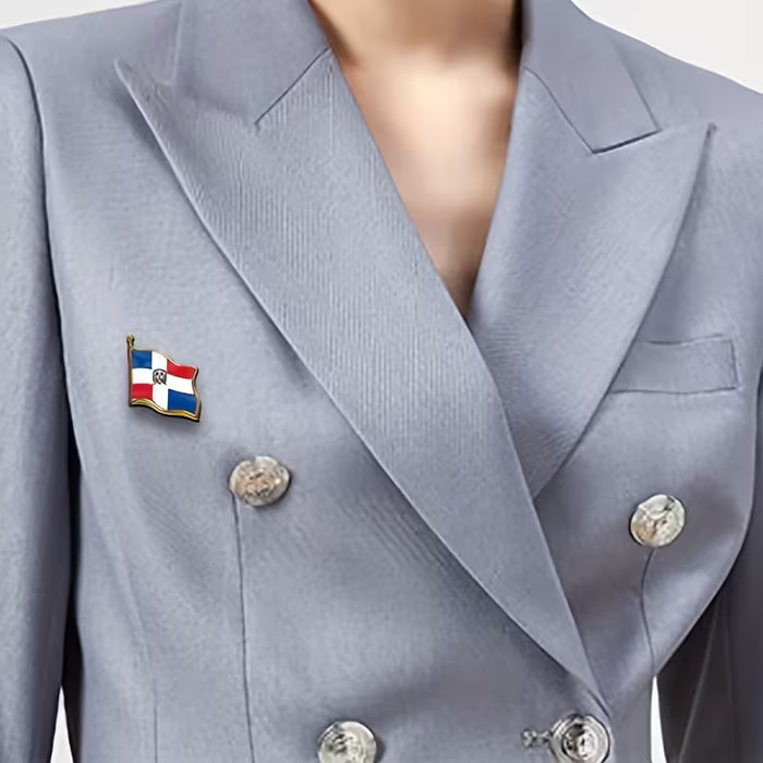 1pcs de Broche de la Bandera de la República Dominicana, unisex, para Trajes