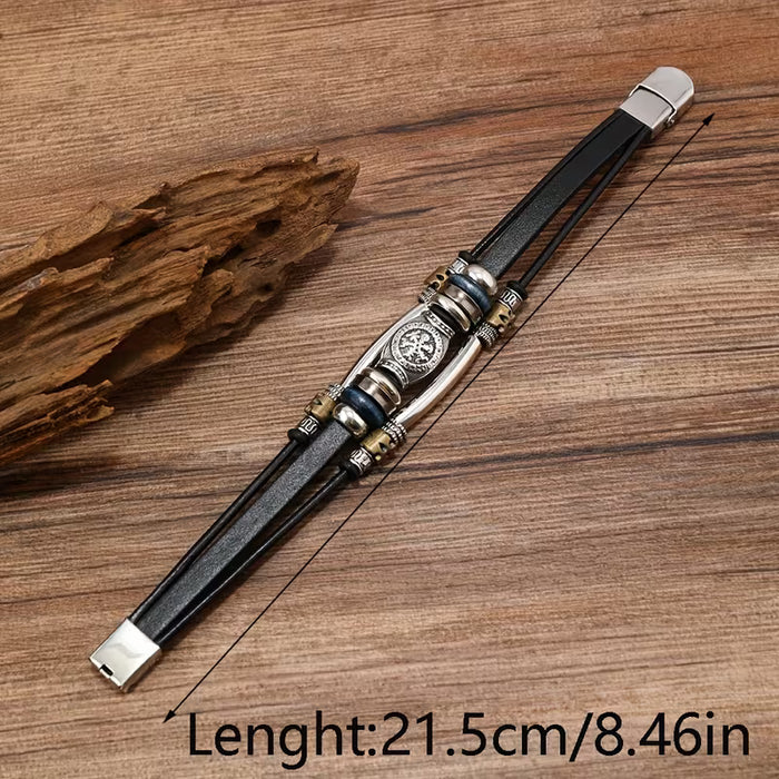 Pulsera de Cuero PU para Hombre con Hebilla de Aleación