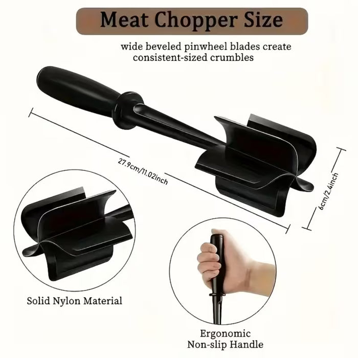 Cortador de carne manual diseñado para picar rellenos de hamburguesas
