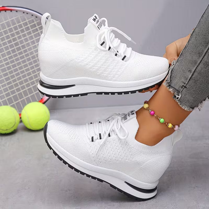 1 Par de Zapatos de Cuña Transpirables para Mujer, que Aumentan la Altura
