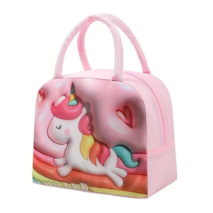 Bolsa de almuerzo aislada 3D de dibujos animados para viajes