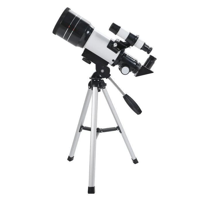 Telescopio astronómico refractor F30070M para niños: telescopio educativo de 70 mm