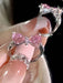 1 anillo ajustable con forma de corazón y lazo rosa, para mujeres - Quierox - Tienda Online