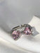 1 anillo ajustable con forma de corazón y lazo rosa, para mujeres - Quierox - Tienda Online