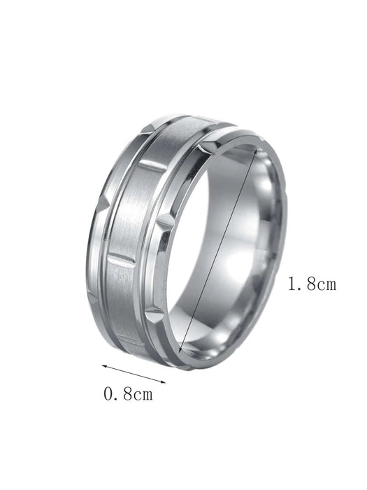 1 anillo clásico de acero inoxidable con acabado mate y diseño de rosa para hombre - Quierox - Tienda Online