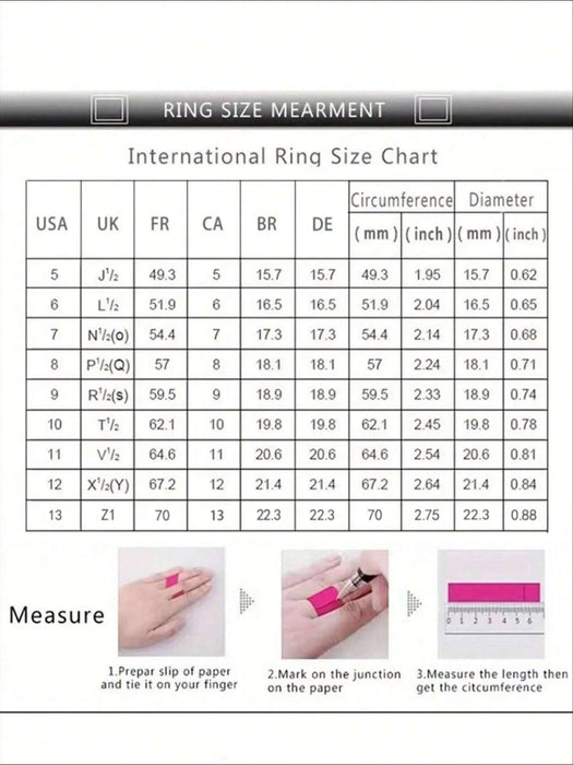 1 Anillo de circonita cúbica de moda, joyería de mujer para bodas - Quierox - Tienda Online