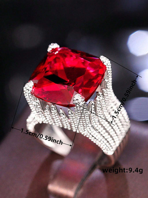 1 Anillo de circonita cúbica de moda, joyería de mujer para bodas - Quierox - Tienda Online