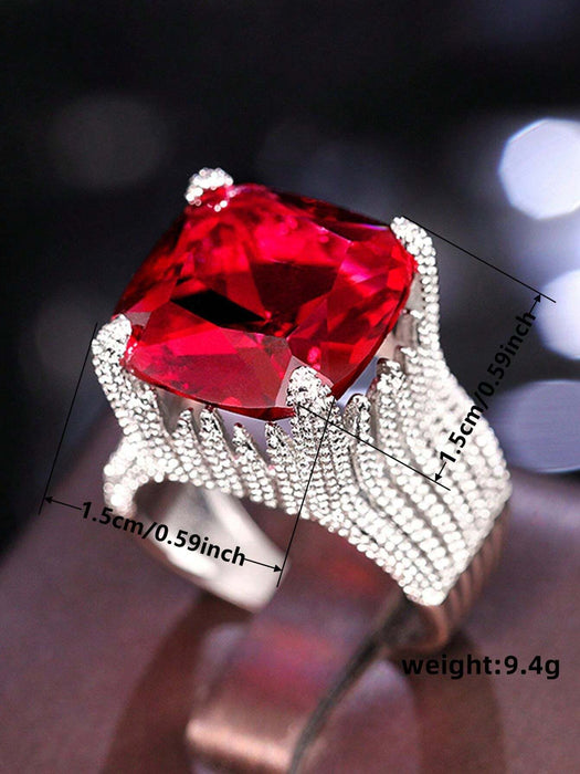 1 Anillo de circonita cúbica de moda, joyería de mujer para bodas - Quierox - Tienda Online