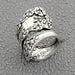 1 anillo de cuchara vintage con flores grabadas en la superficie - Quierox - Tienda Online
