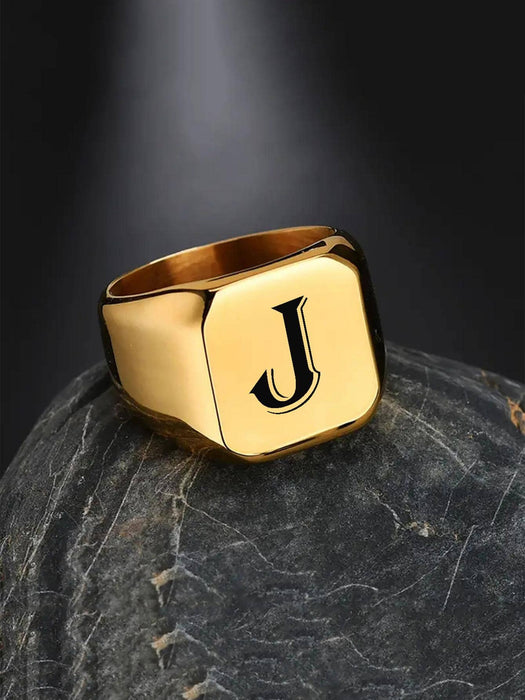 1 anillo decorativo con letras para hombre, ideal como regalo de joyería y para fiestas. - Quierox - Tienda Online