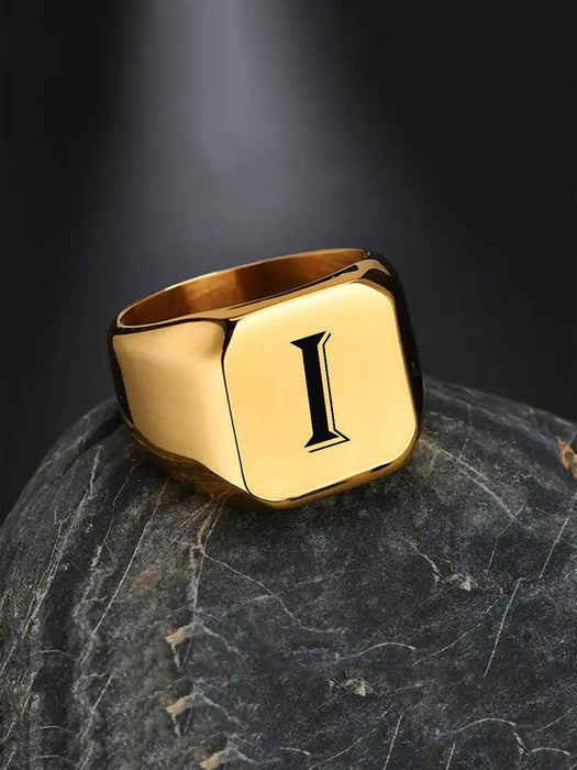 1 anillo decorativo con letras para hombre, ideal como regalo de joyería y para fiestas. - Quierox - Tienda Online