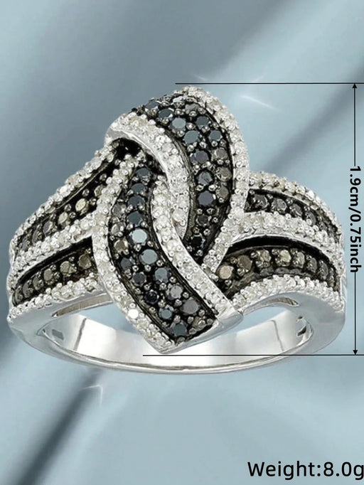 1 Anillo elegante de circonita cúbica para mujer, ideal para bodas - Quierox - Tienda Online