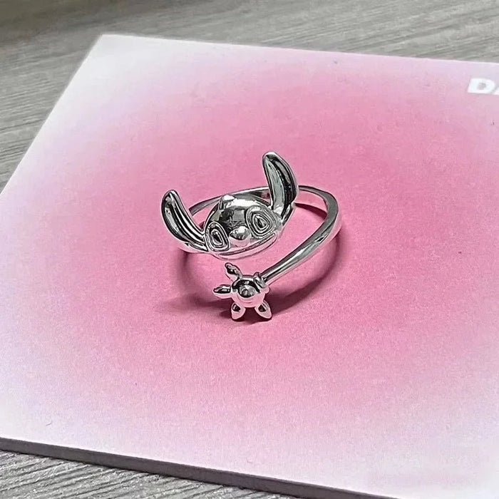 1 Anillo Elegante Inspirado en Stitch - Temática Animal Vintage - Quierox - Tienda Online