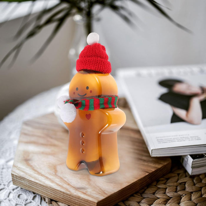 1 Botella de Hombre de Jengibre Navideño con Mini Bufanda y Gorro - Quierox - Tienda Online