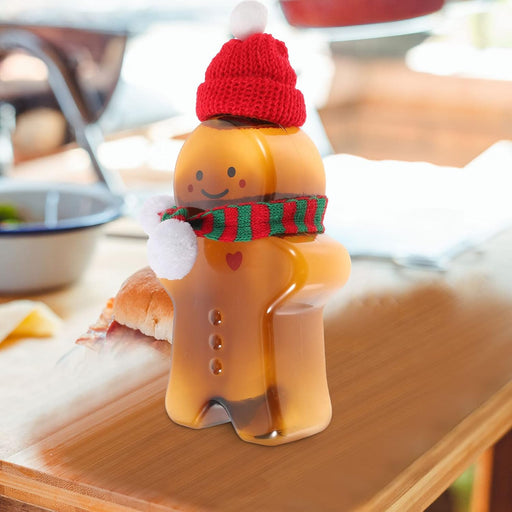 1 Botella de Hombre de Jengibre Navideño con Mini Bufanda y Gorro - Quierox - Tienda Online