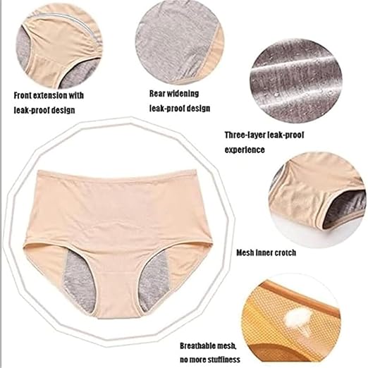 1 Braga menstrual para mujer, a prueba de fugas, de malla transpirable - Quierox - Tienda Online