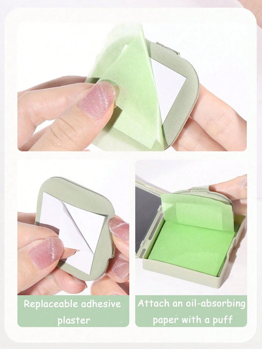 1 caja 100pcs NOVO Papel absorbente de aceite con espejo y borla - Quierox - Tienda Online