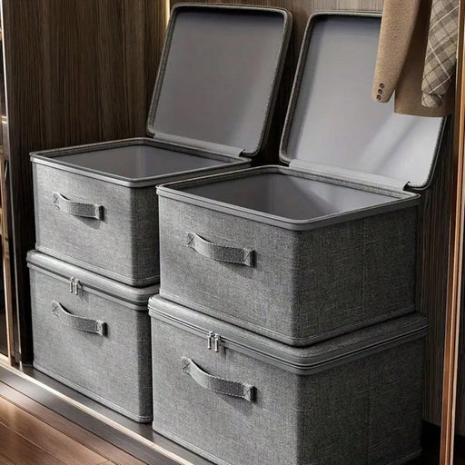 1 caja de almacenamiento apilable extragrande e impermeable: organizador versátil - Quierox - Tienda Online