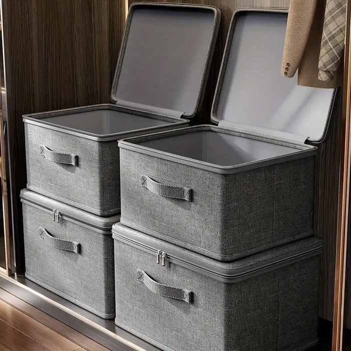 1 caja de almacenamiento apilable extragrande e impermeable: organizador versátil - Quierox - Tienda Online