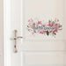 1 calcomania, adorno elegante adhesivo floral para puerta del baño - Quierox - Tienda Online