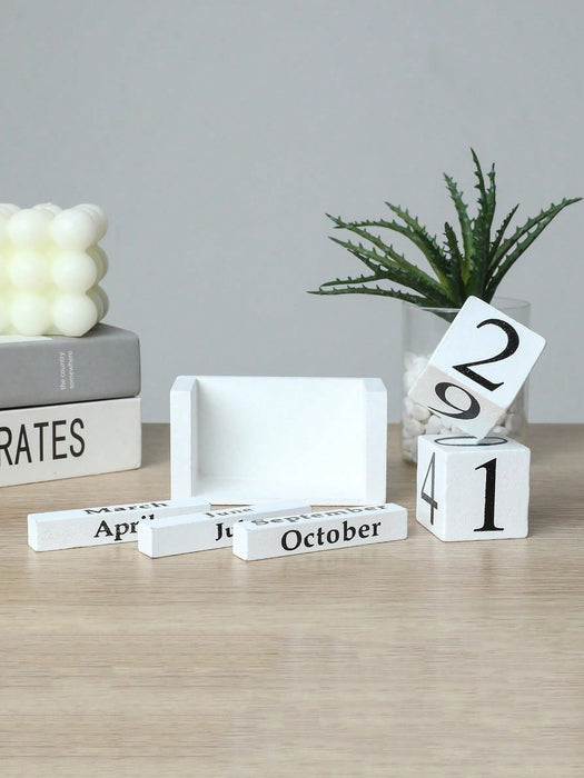 1 calendario creativo de madera con números para decorar sala de estar, estudio, tienda y barra. - Quierox - Tienda Online