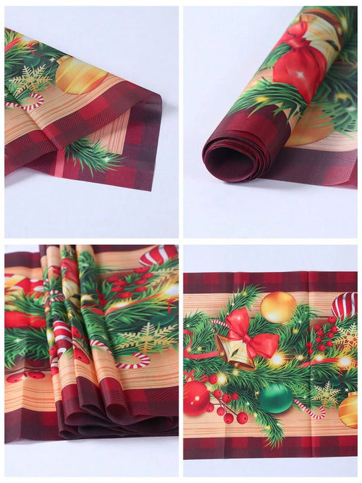 1 camino de mesa estilo lazo de vid de flores navideñas, suministros de decoración de mesa - Quierox - Tienda Online