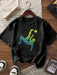 1 camiseta negra de manga corta con estampado de fútbol, adecuada para niños - Quierox - Tienda Online